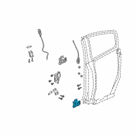 OEM 2006 Saturn Ion Hinge Asm, Rear Side Door Lower Diagram - 22720385