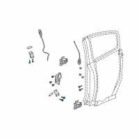 OEM 1999 Saturn SC2 Striker Screw Diagram - 21170924