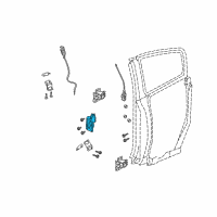 OEM 2004 Saturn Ion Handle Asm, Rear Side Door Inside Diagram - 22665478