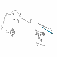 OEM Nissan Versa Windshield Wiper Arm Assembly Diagram - 28886-EM30A