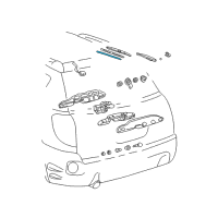 OEM 2006 Pontiac Vibe Wiper, Rear Window(Insert) Diagram - 88969935