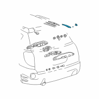 OEM 2006 Pontiac Vibe Arm, Rear Window Wiper Diagram - 88969932