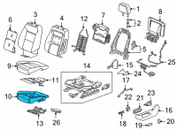 OEM 2022 Chevrolet Tahoe Seat Cushion Pad Diagram - 84275590