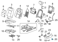 OEM 2022 Chevrolet Suburban Seat Switch Knob Diagram - 84471613