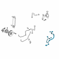 OEM 2017 Nissan Titan XD Hose & Tube Assy-Power Steering Diagram - 49720-EZ40A