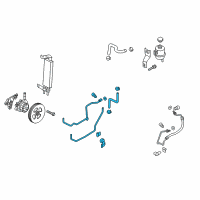 OEM 2019 Nissan Titan XD Hose & Tube Assy-Power Steering Diagram - 49721-EZ40A