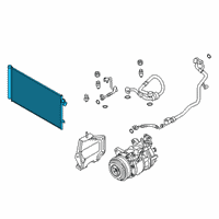 OEM BMW 530i Condenser Air Conditioning With Drier Diagram - 64-53-9-364-258