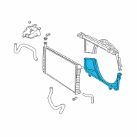 OEM 2002 GMC Savana 3500 Shroud-Radiator Fan Lower Diagram - 15020332