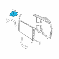 OEM 1999 GMC Savana 1500 Reservoir, Coolant Recovery Diagram - 12376704