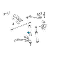 OEM 2009 GMC Sierra 2500 HD Shock Lower Bracket Diagram - 15037379