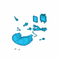 OEM 2003 Hyundai Sonata Driver Side Headlight Assembly Composite Diagram - 92101-3D050