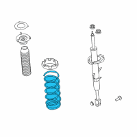 OEM 2008 Infiniti M45 Front Spring Diagram - 54010-EG00C