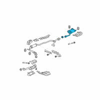 OEM 2007 Honda Fit Muffler Set, Exhuast Diagram - 18030-SAA-902