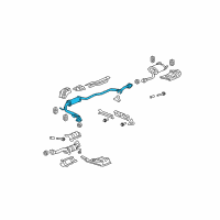 OEM Honda Pipe B, Exhuast Diagram - 18220-SAA-922