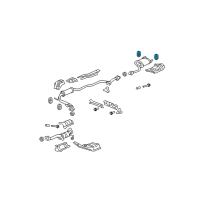 OEM 2006 Honda Element Rubber, Exhuast Mounting Diagram - 18215-S84-A30