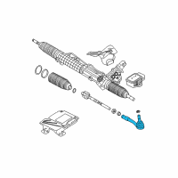 OEM 2008 BMW 528xi Steering Tie Rod End Diagram - 32-21-6-767-860