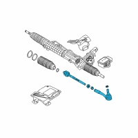 OEM BMW 525xi Inner Steering Tie Rod Assembly Diagram - 32-21-6-777-451