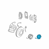 OEM 2013 Ford F-350 Super Duty Hub & Bearing Diagram - DC3Z-1104-E