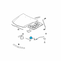 OEM 2007 Cadillac CTS Cable, Hood Primary Latch Release Diagram - 25664724