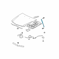 OEM 2003 Cadillac CTS Rod, Hood Open Asst Diagram - 25767765