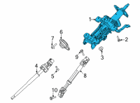 OEM 2022 Ford F-150 COLUMN ASY - STEERING Diagram - NL3Z-3C529-D