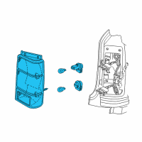 OEM 1999 Ford Expedition Tail Lamp Assembly Diagram - F75Z-13404-AC