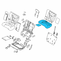 OEM 2011 Lincoln MKX Seat Cushion Pad Diagram - BA1Z-7863841-E