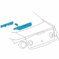 OEM 2008 Pontiac G5 Lamp Asm-High Mount Stop Diagram - 15271522