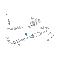 OEM 2006 Honda Civic Rubber, Exhuast Mounting Diagram - 18215-SNA-A01
