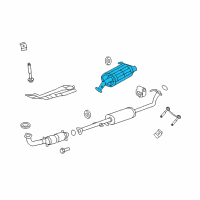 OEM Honda CR-V Muffler, Exhuast Diagram - 18307-SWA-A11