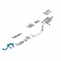 OEM 2010 Hyundai Santa Fe Front Exhaust Pipe Diagram - 28610-1U100