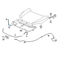 OEM 2021 Honda Civic Stay, Hood Open Diagram - 74145-TBA-A00