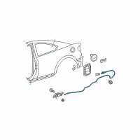 OEM 2009 Scion tC Release Cable Diagram - 77035-21050