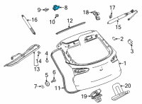 OEM Chevrolet Trailblazer Hinge Diagram - 42483659
