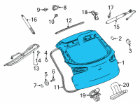 OEM 2021 Chevrolet Trailblazer Lift Gate Diagram - 42740730