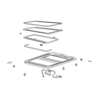 OEM Oldsmobile HANDLE, Roof Panel Diagram - 12481593