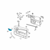 OEM 2009 Pontiac G6 Handle Asm-Front Side Door Inside *Chrome M Diagram - 20819818