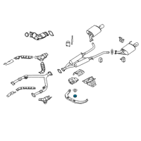OEM Infiniti FX35 Mounting Assy-Exhaust, Rubber Diagram - 20610-AR01A