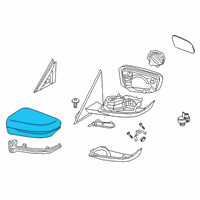 OEM 2021 BMW M340i Outside Mirror Cover Cap, Le Diagram - 51-16-8-492-897