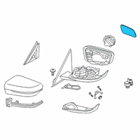 OEM 2020 BMW M340i MIRROR GLAS HEATED PLANE LEF Diagram - 51-16-9-880-019