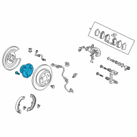 OEM Acura RL Bearing Assembly, Rear Hub Unit Diagram - 42200-SJA-008