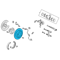 OEM Acura TL Drum In Disk, Rear Brke Diagram - 42510-TK4-A01