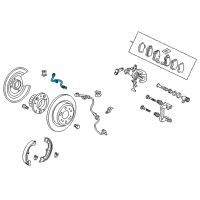 OEM 2011 Acura TL Hose Set, Right Rear Brake Diagram - 01466-TK4-A00