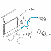 OEM Ford Focus Reservoir Hose Diagram - CV6Z-8075-X