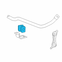 OEM Chevrolet Corvette Stabilizer Bar Insulator Diagram - 10387838