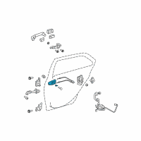 OEM 2010 Toyota Yaris Handle, Inside Diagram - 69205-52140-E0