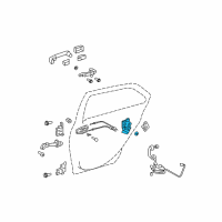 OEM 2014 Toyota Yaris Lock Assembly Diagram - 69050-52220