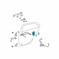 OEM 2009 Toyota Yaris Lock Assembly Diagram - 69050-52220