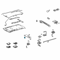 OEM Toyota Sienna Sunvisor Holder Diagram - 74348-08050-B0