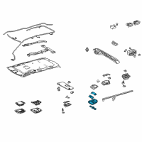 OEM Toyota Map Lamp Assembly Diagram - 63650-08400-A0